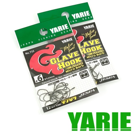 Крючки одинарные Yarie Glave Hook 735 #4 12шт Крючки одинарные Yarie Glave Hook 735 #4 12шт