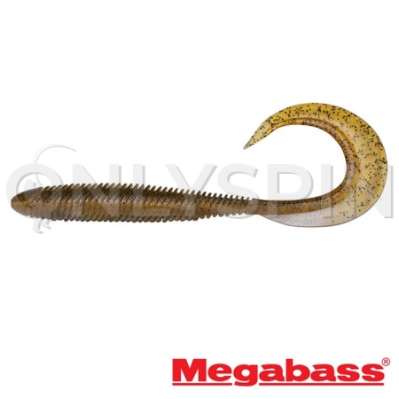 Мягкие приманки Megabass Kemuri Curly 4.5 green pumpkin shad 7шт