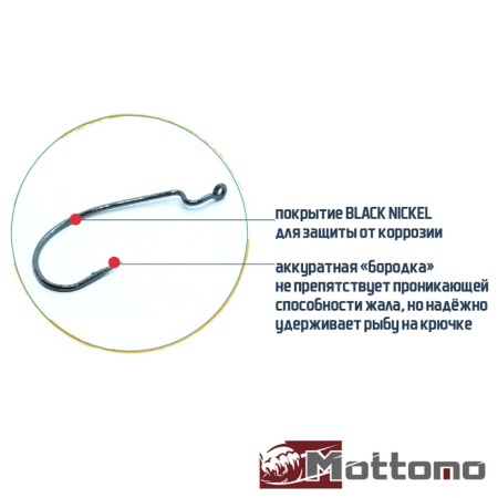 Крючки офсетные Mottomo JS-22 #3/0 7шт