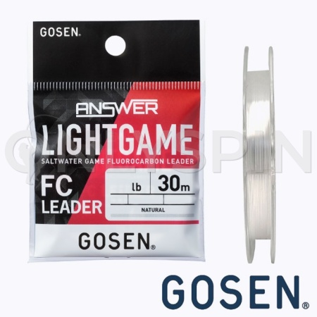 Флюорокарбон Gosen Answer Light Game FC Leader 30m #0.8 3lb 0.148mm 1.4kg