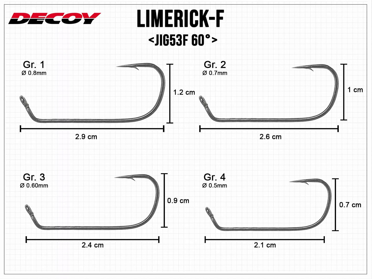 Крючки для джиг-головок Decoy JIG 53F #3 9шт