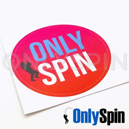 Стикер Onlyspin 10x10cm круглый красный