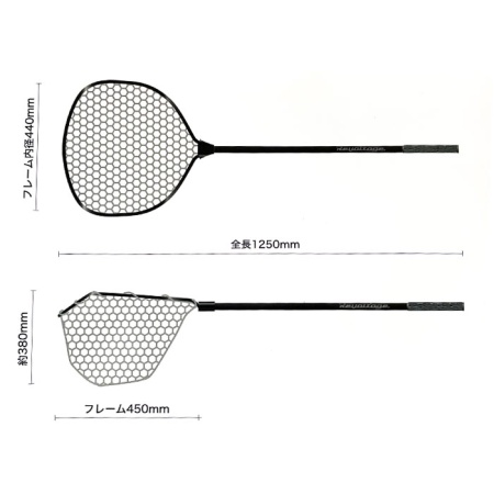 Подсак Jackall Timon Revoltage Rubber Landing Net 80cm clear