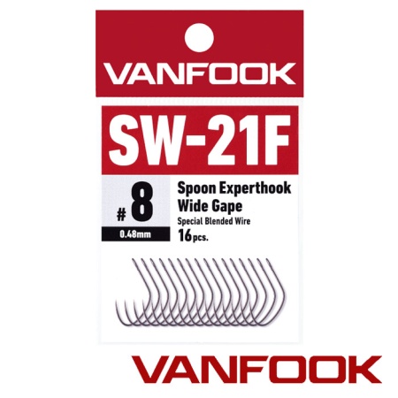 Крючки одинарные Vanfook SW-21F #8 16шт