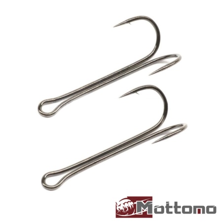 Крючки двойные Mottomo ZX-02L #6 10шт Крючки двойные Mottomo ZX-02L #6 10шт