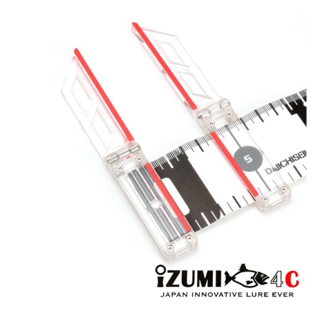 Рулетка для измерения рыбы Izumi-4C Caps Measure Skeleton pink