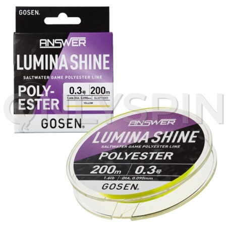 Эстер Gosen Answer Lumina Shine Polyester 200m yellow 0.3 0.09mm 0.72kg