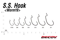 Крючки офсетные Decoy Worm 19 #1 9шт