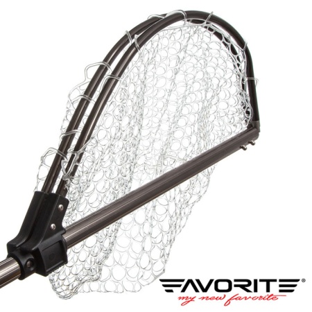 Подсак силиконовый для форели складной Favorite Arena 1.4m #черный