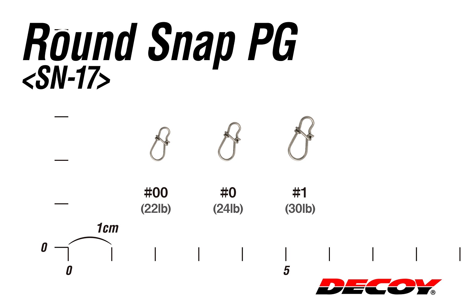 Застежки Decoy Round Snap PG SN-17 #1 30lb 8шт