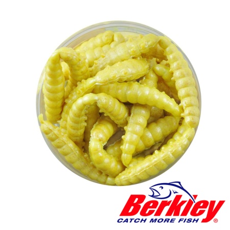 Мягкие приманки Berkley Power Garlic Honey Worm 25 Hot Yellow