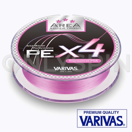 Шнур Varivas Super Trout Area PE X4 75m tournament pink #0.175 5.5lb 0.069mm 2.5kg Шнур Varivas Super Trout Area PE X4 75m tournament pink #0.175 5.5lb 0.069mm 2.5kg
