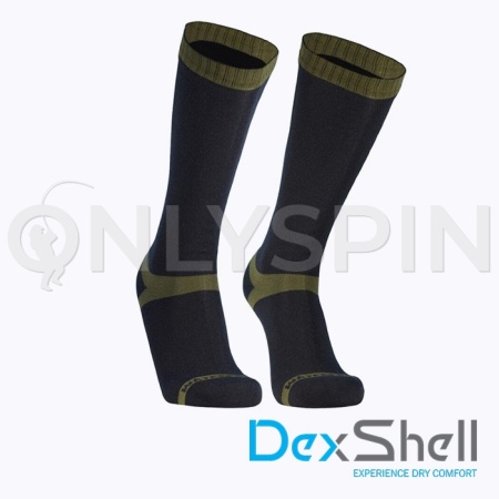 Водонепроницаемые носки DexShell Trekking черный/зеленый L(43-46)