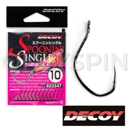 Крючки одинарные Decoy Single 30 Spoonin #10 12шт