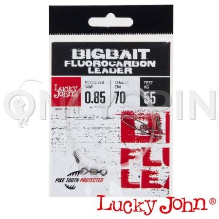 Поводок флюорокарбоновый Lucky John BigBait 1mm 80cm 30kg 1шт
